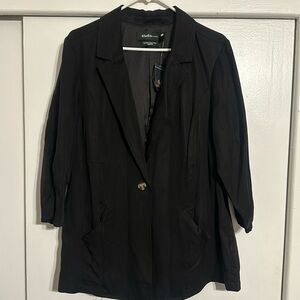 Black Blazer quarter sleeve.
